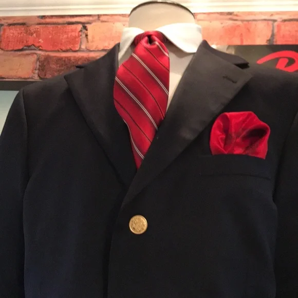 T Harris 3 Buttons Blue Blazer